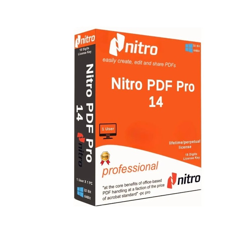 Nitro PDF Pro 14 PDF Editor Lifetime Windows (Email delivery)