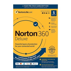 Norton 360 Deluxe Dark Web Monitoring 5 Devices 1Y Win/MAC (Email delivery)