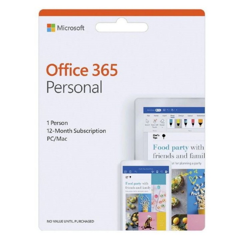 Microsoft Office 365 Personal PC/MAC 1pc for 1Yr Email Delivery